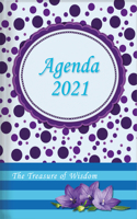 The Treasure of Wisdom - 2021 Daily Agenda - Purple Dots: A Daily Calendar, Schedule, and Appointment Book with an Inspirational Quotation or Bible Verse for Each Day of the Year