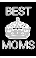 best moms, black notebook 6×9 100 page