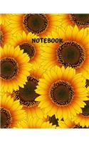 Ruled Journal: NOTEBOOK, Sunflower Journal, Paperback, Diary, Composition Notebook for Writing in. PERFECT FOR WRITING IN, SKETCHING, DOODLING. FOR GIRLS, BOYS, GU