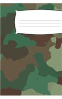 Camouflage Composition Notebook: Primary Ruled Notebook Lined School Journal - 110 Pages - 7.5 x 9.25" - Children Kids Girls Boys Teens Women Wide Ruled School Composition Books