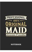 Professional Original Maid Notebook of Passion and Vocation: 6x9 inches - 110 dotgrid pages - Perfect Office Job Utility - Gift, Present Idea