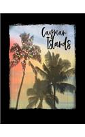 Cayman Islands: Caribbean Christmas Notebook With Lined Wide Ruled Paper For Taking Notes. Stylish Tropical Travel Journal Diary 8.5 x 11 Inch Soft Cover. For Home,