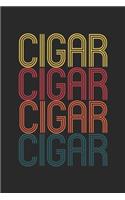 Vintage Cigar Notebook - Retro Cigar Lover Journal - Cigar Lover Gift - Smoking Diary