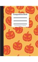 Composition Book 100 Sheet/200 Pages 8.5 X 11 In.-Wide Ruled- Pumpkins: Halloween Notebook for Kids - Student Journal - Spooky Writing Composition Book - Scary Writing Notebook -Soft Cover Notepad