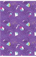 Journal Notebook Abstract Squiggles and Shapes Purple