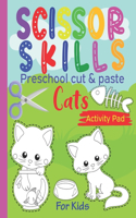 Scissor Skills Preschool cut & paste cats activity pad for kids