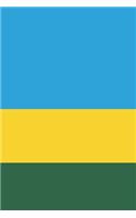 Rwanda Flag Notebook - Rwandan Flag Book - Rwanda Travel Journal: Medium College-Ruled Journey Diary, 110 page, Lined, 6x9 (15.2 x 22.9 cm)