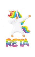 Reta: Reta 6x9 Journal Notebook Dabbing Unicorn Rainbow