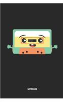 Notebook: Lined Cute Kawaii Cassette Tape Notebook / Notepad / Journal for Boys and Girls. Great Gift Idea for All Mixtape, 80s and 90s Lover.