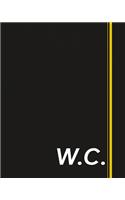 W.C.: Classic Monogram Lined Notebook Personalized With Two Initials - Matte Softcover Professional Style Paperback Journal Perfect Gift for Men and Women