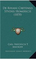 De Rhiani Cretensis Stvdiis Homericis (1870)