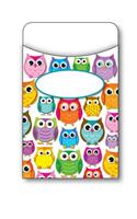 Colorful Owls Library Pockets