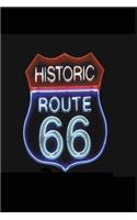 Neon Route 66 Journal: 150 Page Ruled Journal / Diary