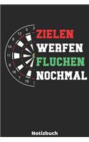Zielen Werfen Fluchen Nochmal Notizbuch