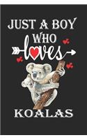 Just a Boy Who Loves Koalas: Gift for Koalas Lovers, Koalas Lovers Journal / Notebook / Diary / Birthday Gift