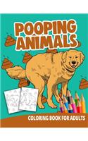 Pooping Animals Coloring Book For Adults: Women Gag Gifts Birthday White Elephant Funny Boyfriend Stress Relief Unique
