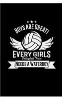 Boy's are great girl volleyball team waterboy
