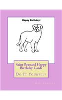 Saint Bernard Happy Birthday Cards: Do It Yourself