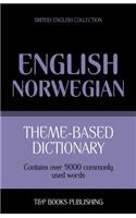 Theme-based dictionary British English-Norwegian - 9000 words: (125 British English Collection)