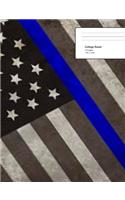 Thin Blue Line Composition Notebook
