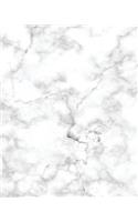 White Marble Large Dot Journal