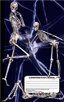 Skeleton Science Lab Unruled Notebook 110 - 5x8" Pages