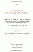 S'Approprier Une Langue Etrangere...: (20 Collection Linguistique)