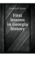 First Lessons in Georgia History