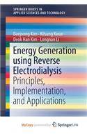 Energy Generation using Reverse Electrodialysis