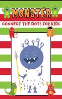 monster connects the dots for kids: Easy, Cute and Fun Coloring Pages of monsters for kids ages 4-8