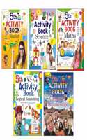5Th Activity Book Complete Set Of 5 Books [ Math, Science, General Knowledge Logical Reasoning ] Kids & Childrens | Primary School | Pre- School | Nursery