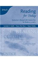 Instructor's Manual for Reading for Today: Issues for Today/Concepts  for Today/Topics for Today