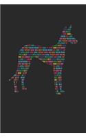 Ibizan Hound Notebook 'Word Cloud' - Gift for Ibizan Hound Lovers - Ibizan Hound Journal