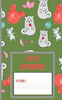 Cats Notebook: Cats pattern Blank Lined notebook/Journal to write in for Cat lovers 120 pages (6 x 9 Inch).