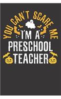 Pre-K Halloween Notebook: Halloween Pre-K Preschool Teacher Ghost Pumpkin Bat Gift 6x9 Dot Grid Dotted 120 Pages for School College