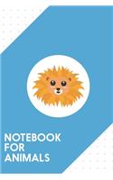 Notebook for Animals: Dotted Journal with Kawaii lion head Design - Cool Gift for a friend or family who loves africa presents! - 6x9" - 180 White dotted pages - You Can 