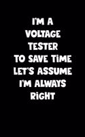 Voltage Tester Notebook - Voltage Tester Diary - Voltage Tester Journal - Funny Gift for Voltage Tester