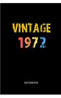Vintage 1972 Notebook