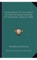 Chronicle Of The Family Of Raja Krishnachandra Of Navadvipa, Bengal (1852)