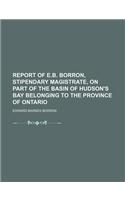 Report of E.B. Borron, Stipendary Magistrate, on Part of the Basin of Hudson's Bay Belonging to the Province of Ontario
