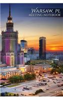 Warsaw, PL Meeting Notebook: 150 page Notebook Journal Diary