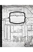 Unruled Composition Book: Notebook College ruled: Restaurant: (Notebook 8.5 x 11 inch, Paper 150 pages)