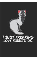 Frettchen Notizbuch: Frettchen Notizbuch für Liebhaber / Notizheft / Notizblock A5 (6x9in) Dotted Notebook / Punkteraster / 120 gepunktete Seiten