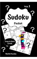Sudoku Pocket Easy to Hard Levels: 150 Handy Size Travel-Friendly Puzzles and Solutions Fits into Handbag or Backpack Problem Solving on the Go Volume One(1 Sudoku Pocket)