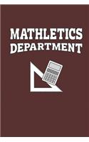 Mathletics Department Notebook: Blank 100 ruled pages 6"x9" paperback notebook for math geeks