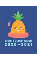 Weekly & Monthly Planner 2020 - 2021: Big Custom Planners For Keeping Busy After Retirement (Agenda & Appointment Calendar); Two Year Organizer Book (2020-2021) Customized with Dot Grid 