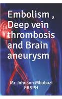 Embolism, Deep vein thrombosis and Brain aneurysm