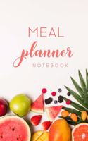 Meal Planner Notebook: 52 Week Food Planner Notebook / Diary / Log for Meal Planning with Grocery Shopping List - Colorful Fruits Background
