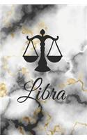 Libra: Journal Notebook 140 Page 6x9" Ruled Blank