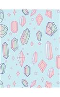 Crystal Pastel Goth Pink Blue Journal Notebook Diary